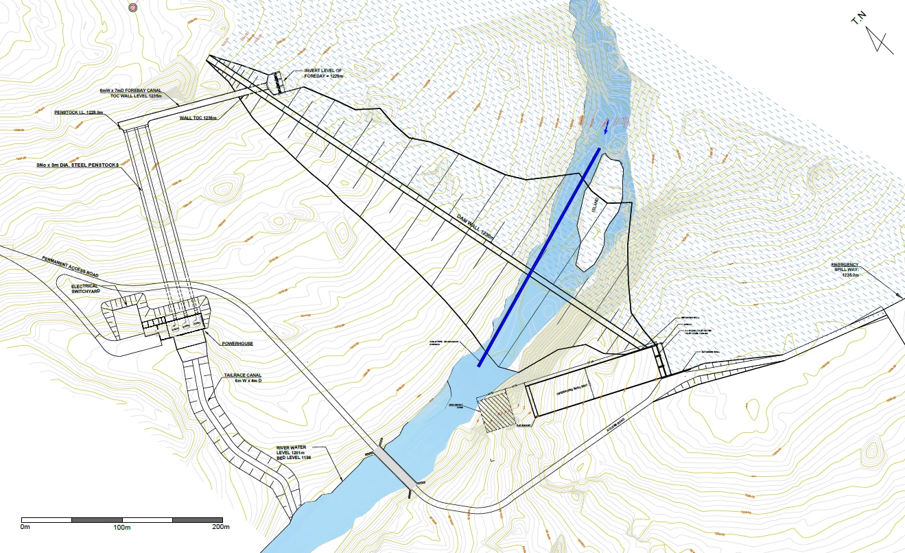 West Lunga feasibility-stage hydropower layout